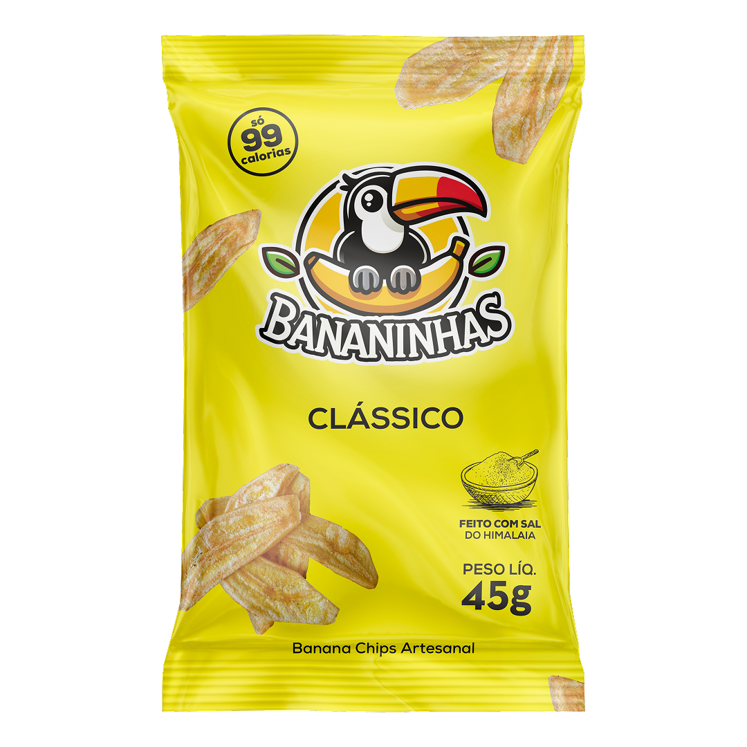 Bananinhas banana chips pack, Clássico flavour